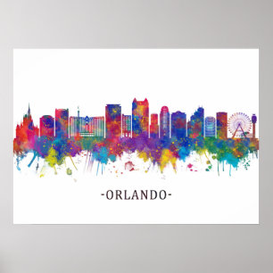 Affiche Orlando Florida Skyline