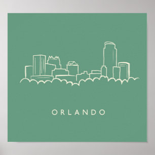Affiche Orlando Florida Skyline