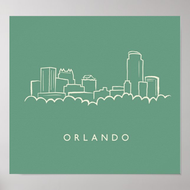 Affiche Orlando Florida Skyline (Devant)