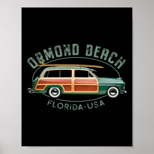 Affiche Ormond Beach Floride Surf Vintage 