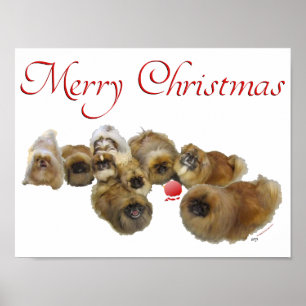 Affiche Ornement de Noël Pékinois