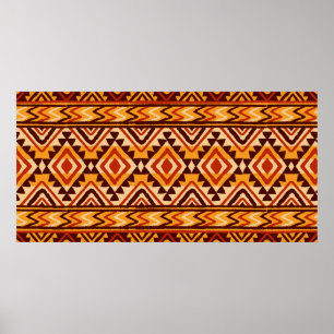 Affiche Ornement ethnique. Un motif Navajo sans couture. I