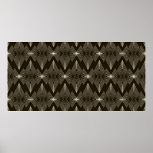 Affiche Ornement motif vintage sans soudure avec âge styli