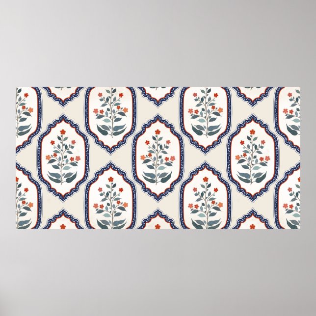 Affiche Ornement oriental vintage sans parfum avec soutien (Devant)