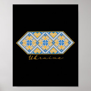 Affiche Ornement Traditionnel Ukrainien de Vyshyvanka d'Uk
