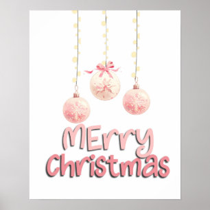 Affiche ornements de Noël wallart