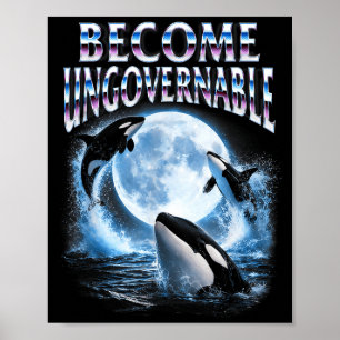 Affiche Orque baleine amoureux mer océan animal devient