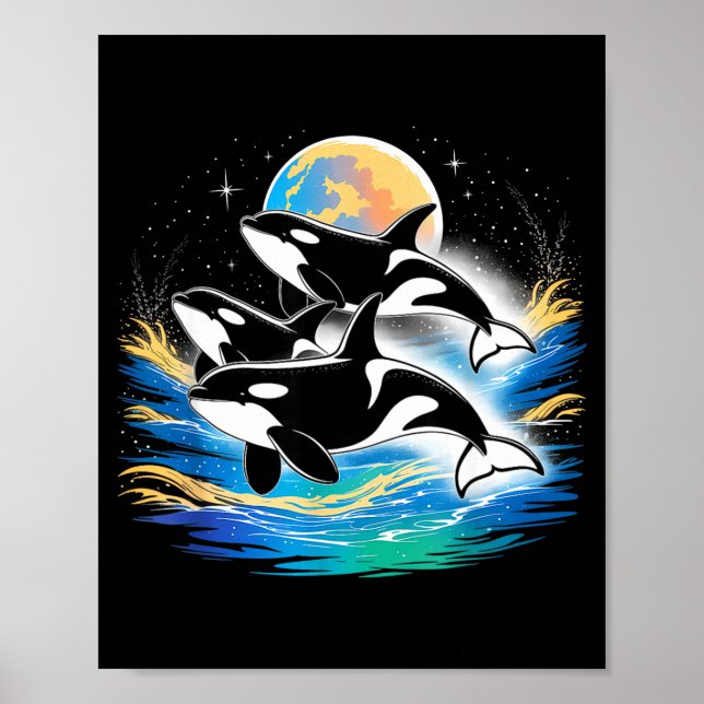 Affiche Orque dans les amants de mur de planètes d'étoiles (Devant)
