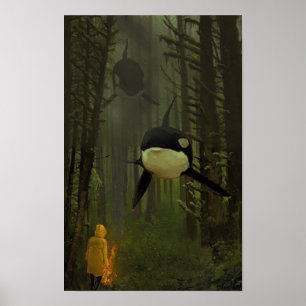 Affiche Orques dans une forêt mystique