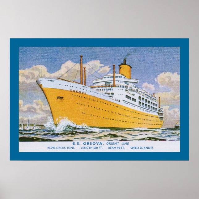 Affiche Orsova de la ligne Orient (Devant)