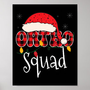 Affiche Ortho Squad Plaid Fun Christmas Orthopedics Crew X