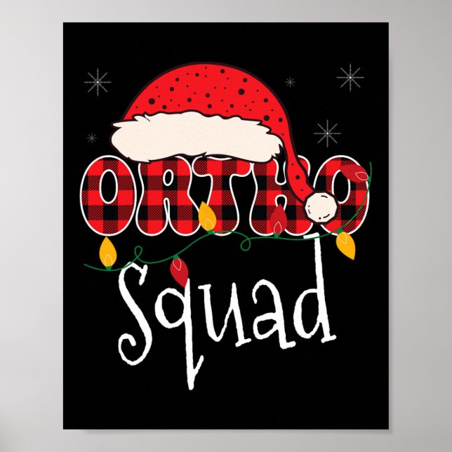 Affiche Ortho Squad Plaid Fun Christmas Orthopedics Crew X (Devant)