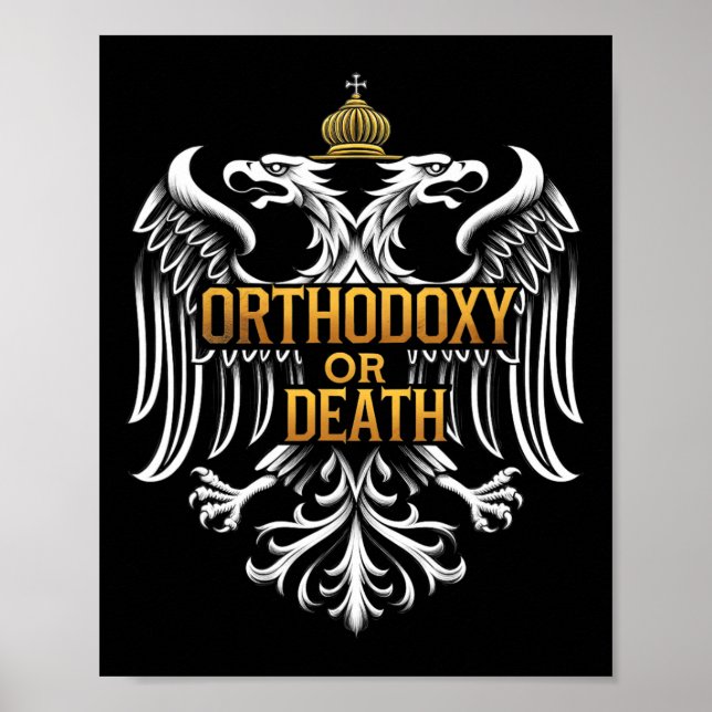 Affiche Orthodoxe Chrétien Aigle Byzantin Orthodoxe Ou De (Devant)