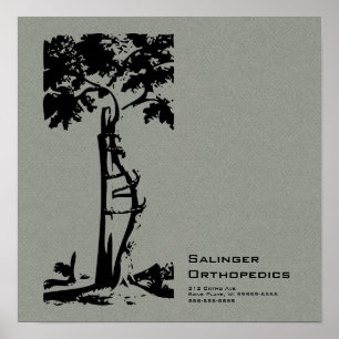 Affiche Orthopédique Crooked Tree Grey Faux Flannel