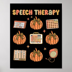 Affiche Orthophonie Rétro Thérapeute De La Parole Automne