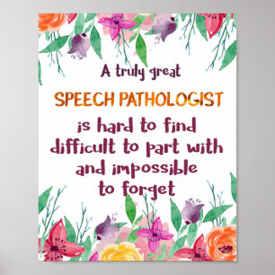 Affiche Orthophoniste Cadeau École Thérapeute du Langage