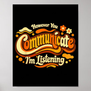 Affiche Orthophoniste Cependant Communiquer Écoute