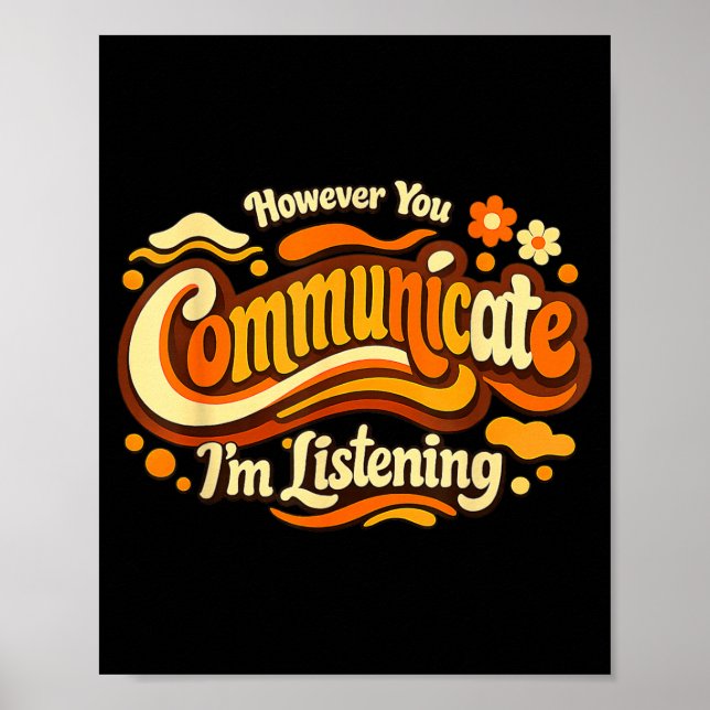 Affiche Orthophoniste Cependant Communiquer Écoute (Devant)