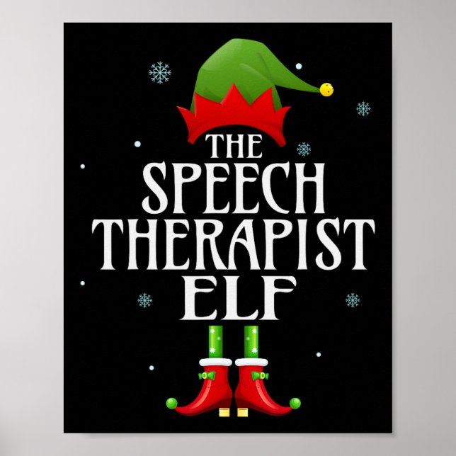 Affiche orthophoniste Elf Xmas Matching Family Group Ch (Devant)