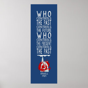 Affiche Orwell 1984 pour arrière - plan sombre qui contrôl
