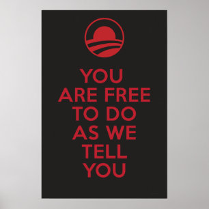 Affiche Orwellien Obama 2