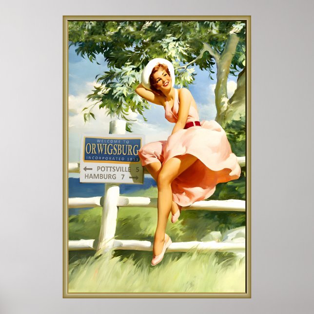 Affiche Orwigsburg Pennsylvanie épingle de comté de Schuyl (Devant)