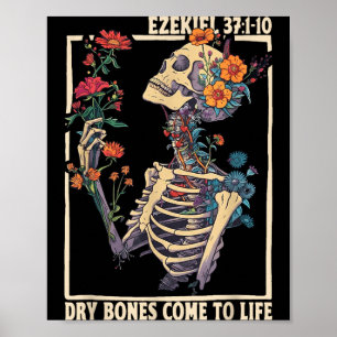 Affiche Os des morts qui reviennent à la vie Squelette Flo