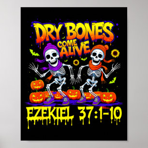Affiche Os secos ressuscitent Ezéchiel 37 verset biblique 