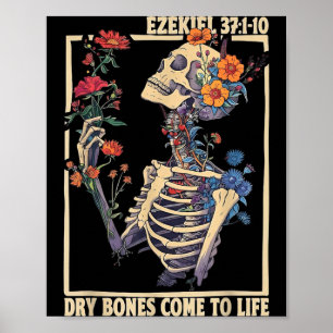 Affiche Os secos reviennent à la vie Ézéchiel 37 Chrétien