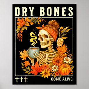 Affiche Os secos revivent automne squelette floral Christi