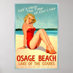 Affiche Osage Beach Lac des Ozarks Missouri Nouveau