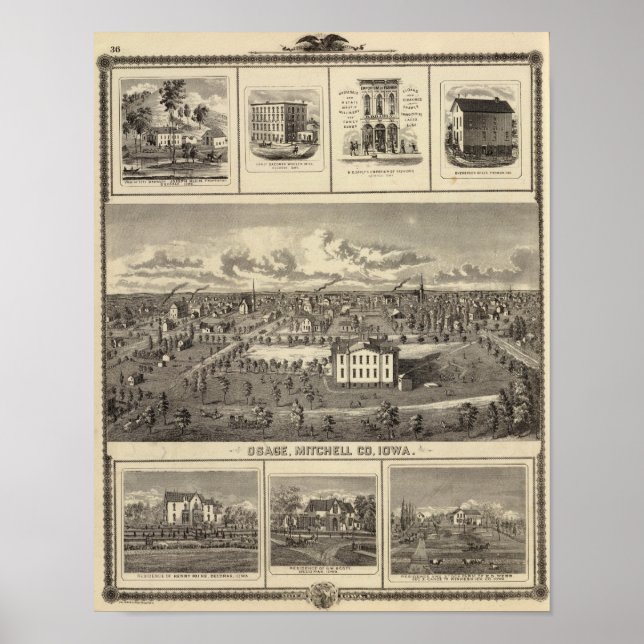 Affiche Osage Bldgs, fermes, résidences (Devant)