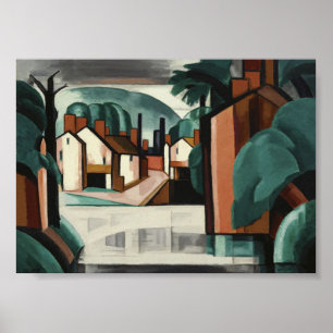 Affiche Oscar Bluemner peinture, Vieux Canal Port, NJ