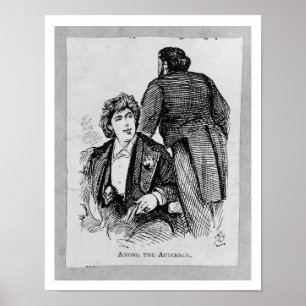 Affiche Oscar Wilde (1854-1900) Parmi le public (engrave