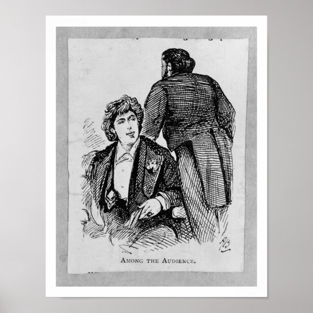 Affiche Oscar Wilde (1854-1900) Parmi le public (engrave (Devant)