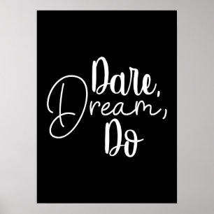Affiche Oser, Dream Do, Gymnase, Hustle, Réussite Motivati