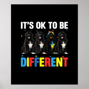 Affiche Oser être différent Funny Newfie Cute Newfie