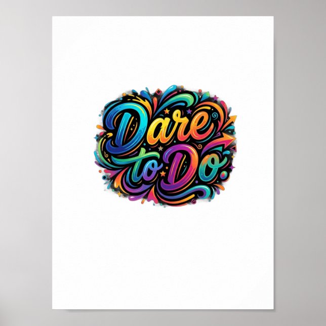 Affiche Osez Faire – T-Shirt d'Action Motivationnelle (Devant)