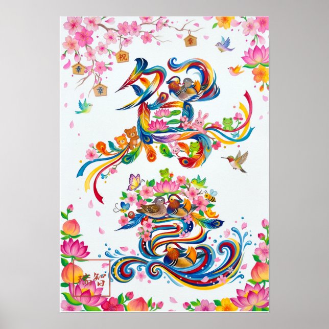 Affiche Oshidori: Elegant Calligraphy  Art260010024 (Devant)