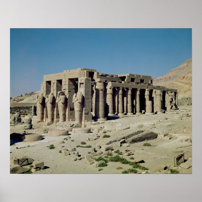 Affiche Osiride figures Ramesses II flanquant les murs (Devant)