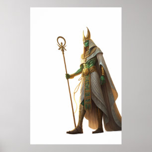 Affiche Osiris Seigneur de l'Éternité Dieu égyptien de la