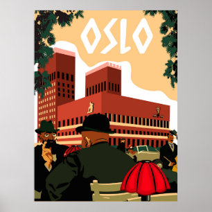 Affiche Oslo, City Hall, Norway