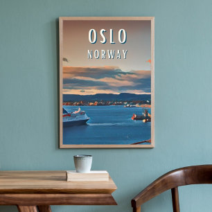 Affiche Oslo, la ville de la culture scandinave