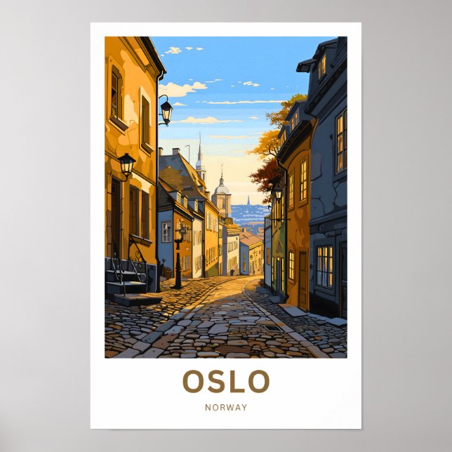 Affiche Oslo Norvège - Imprimer (Devant)