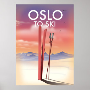 Affiche Oslo pour skier