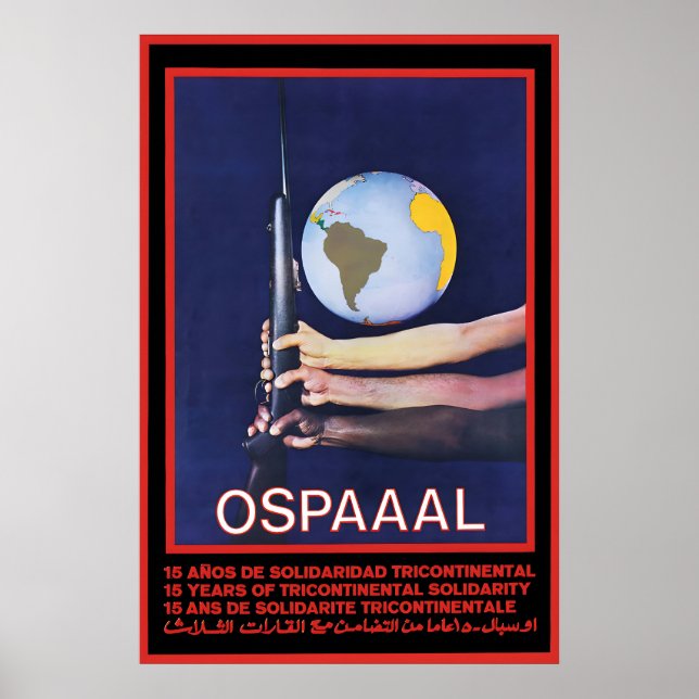 Affiche OSPAAAL 15 ans de solidarité sur trois (Devant)