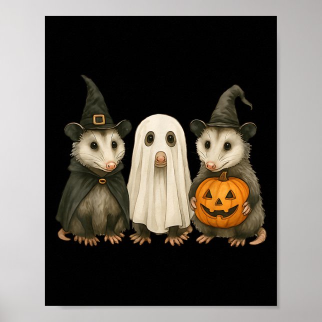 Affiche Ossum Halloween Été Sorcière Fantôme Citrouille  (Devant)