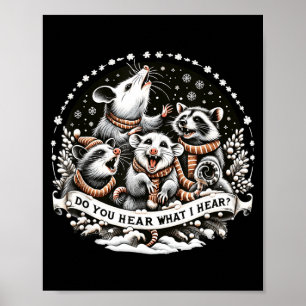 Affiche Ossum Xmas Noël, Ssum Entendez-Vous Ce Que J'enten
