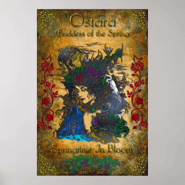 Affiche Ostara déesse du printemps (Devant)