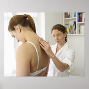 Affiche Ostéopathe traitant le patient.